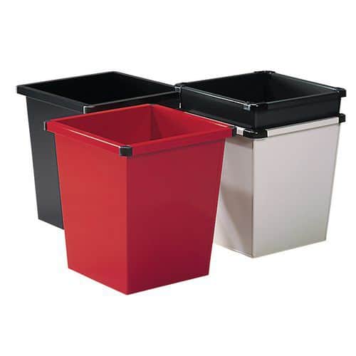 Square metal bin