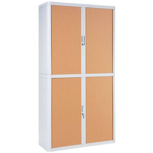 EasyOffice tambour door cupboard in kit form - Height 204 cm