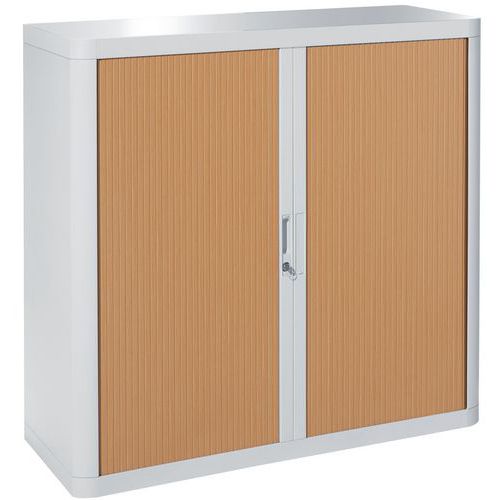 EasyOffice low cabinet with tambour doors kit - 104 cm