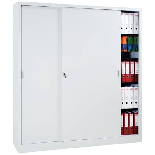 Self-assembly cabinet with sliding doors - Tall - Width 180 cm - Manutan Expert