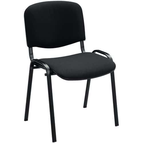 Stackable Conference Room Chairs - Fabric & Black Frame - Manutan Expert