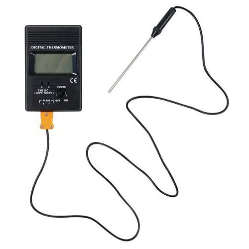 Digital Probe Thermometer - Stainless Steel Probe - Manutan Expert