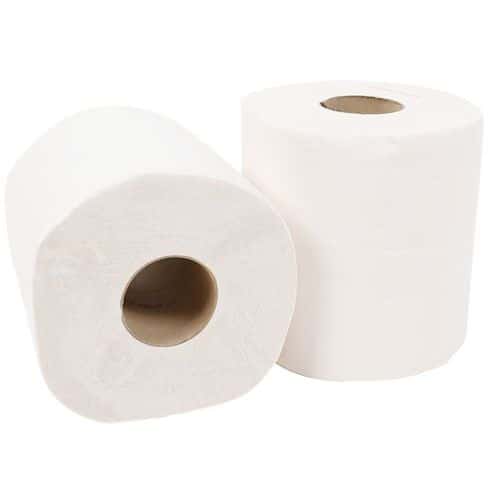 Two-ply wadding roll - 450 sheets - White - Manutan