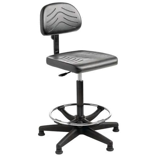 Polyurethane Workshop Operators Chair With Foot Ring