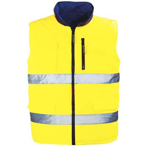 Reversible high-visibility work vest