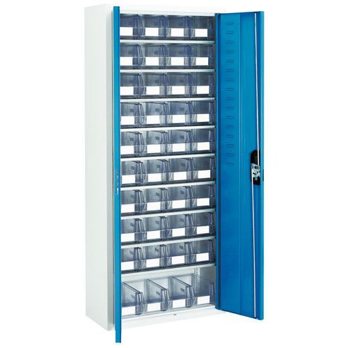 Cupboard with transparent picking bins - Medium - With doors