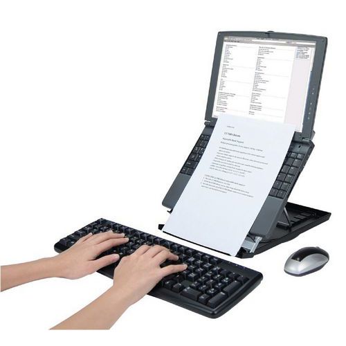 Desq portable computer stand with document holder