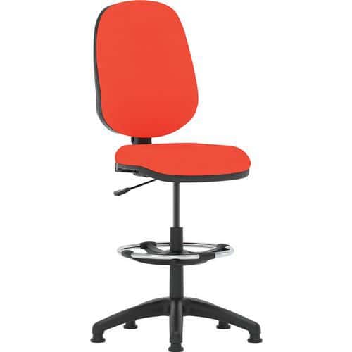 Ergonomic Fabric Operator Chair With Footrest - High Rise - Eclipse 1