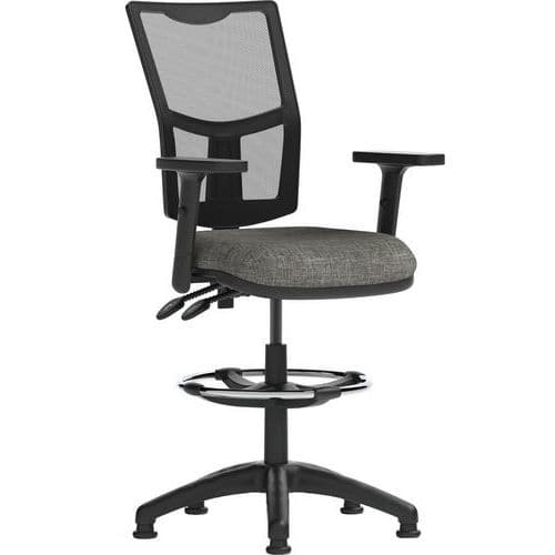 Operator Office Chair - Ergonomic - Fabric Seat & Mesh Back - Eclipse