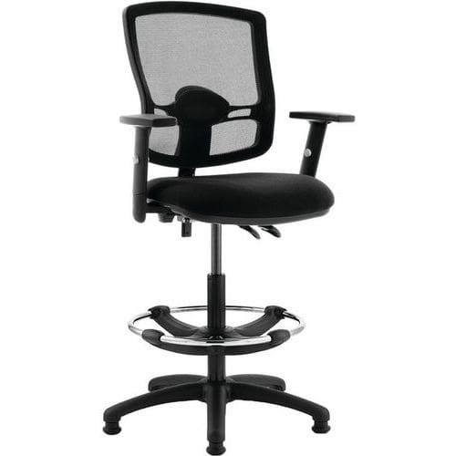 Deluxe Operator Office Chair - Ergonomic - Fabric Seat & Mesh Back