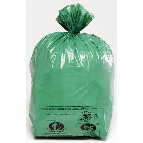 Bin bag 50 l - Recycled LDPE, NF Environnement certified - Light - Jetsac