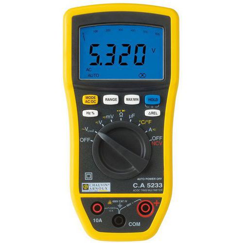 CA 5233 TRMS compact digital multimeter - Chauvin Arnoux