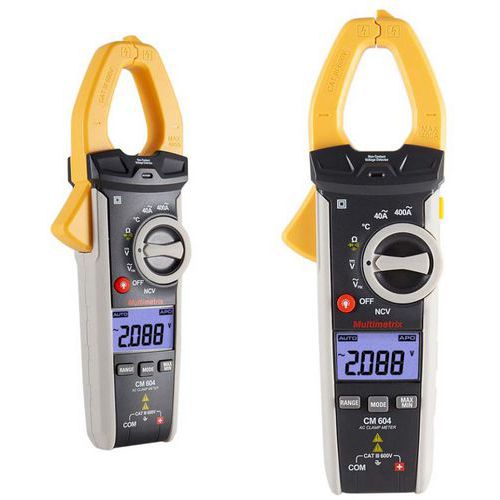 CM604 clamp-on multimeter, 600 A - Multimetrix