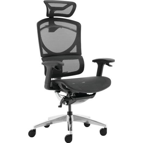 Ergonomic Operator Office Chair - Mesh/Fabric - Dynamic Ergo Click