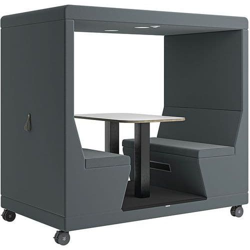 Mobile Modular Office Meeting Pod - 4-Seater - Recycled Fabric - Yo-yo