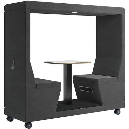 Mobile Modular Office Meeting Pod - 2 Seater - Camira Fabric - Yo-Yo