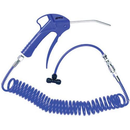 Heavy duty blow gun with spiral hose