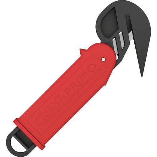 Red GR8 Primo Handle Utility Knife - Sheffield Stainless Steel - COBA