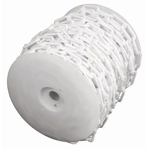 Plastic chain on coil - White