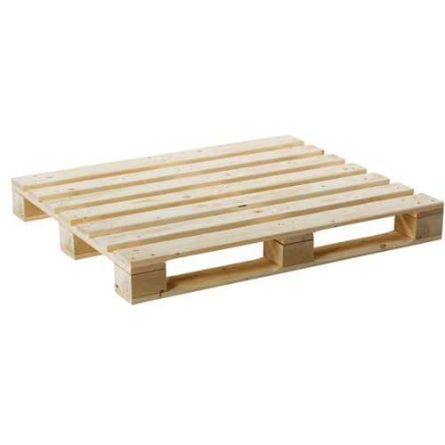 Wood pallet with 4 openings
