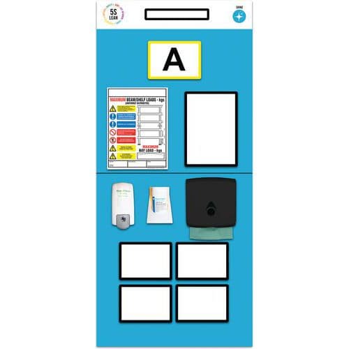 Rack End Sanitising Shadow Notice Boards - Single Aisles - Modulean