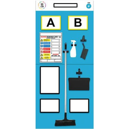 Rack End Cleaning Shadow Notice Boards - Double Aisles - Modulean