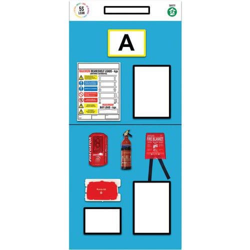 Rack End Fire Safety Station - Shadow Board - Single Aisles - Modulean