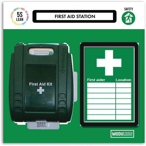 Small & Light First Aid Shadow Board - 5S Lean - Modulean