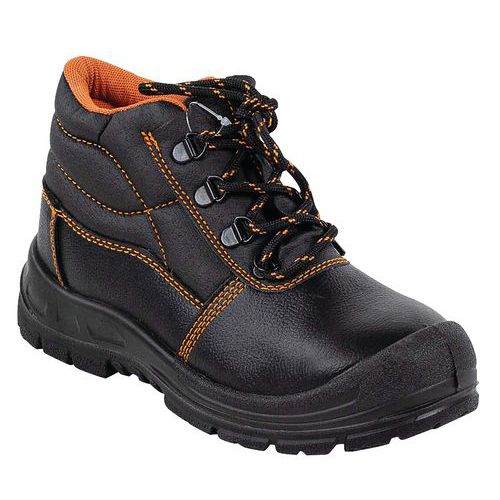 Black Unisex S3 Resistant Leather Safety Boots - 36-48 - Portwest UK