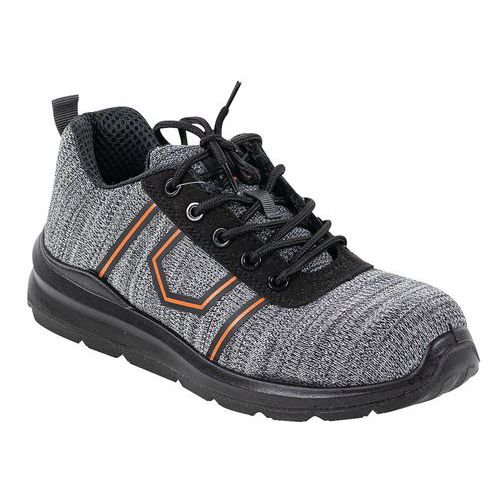 Grey Breathable Gel Footbed Safety Trainers - Size 36-48 - Portwest UK