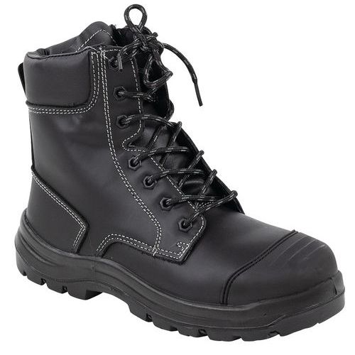 Black Unisex S3 All-Weather Leather Safety Boots - 38-48 - Portwest UK