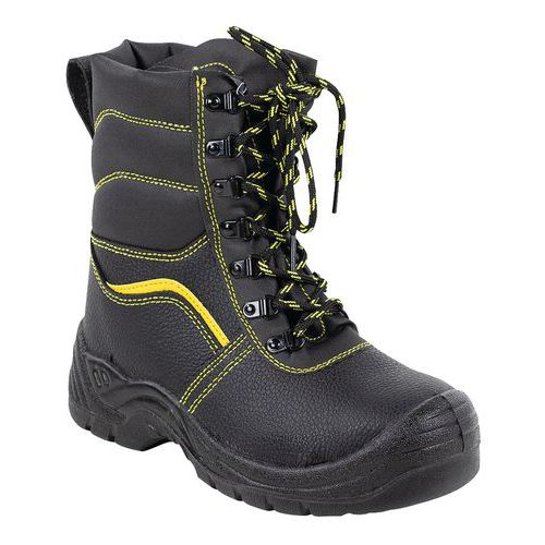 Black Unisex S3 Fur Lined High Safety Boots - Size 37-48 - Portwest UK