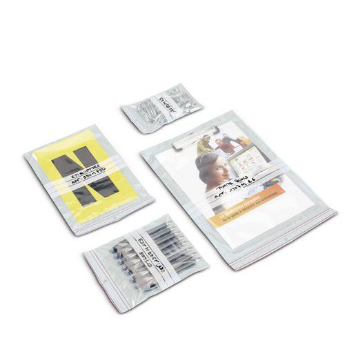 Minigrip® 60-micron plastic bag - With white stripes - Standard