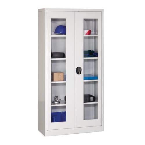 Workshop cabinet with glass doors