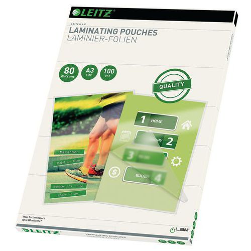 A3 hot laminating pouches - 80 µm - Leitz