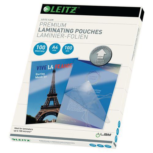 A4 UDT laminating pouches - 100 µm - pack of 100 - Leitz