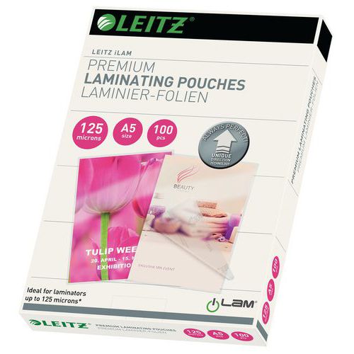 A5 UDT laminating pouches - 125 µm - pack of 100 - Leitz