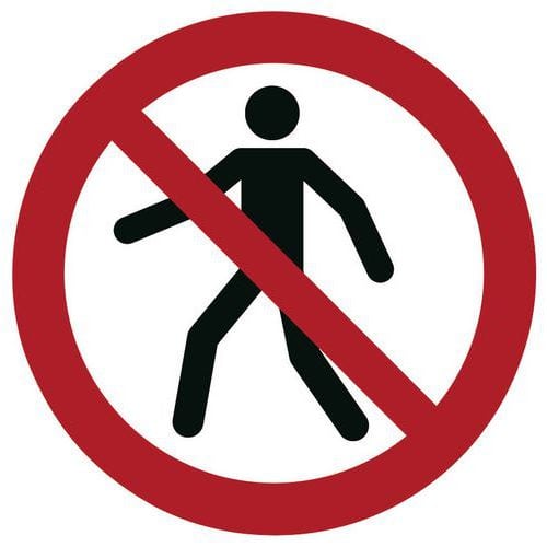 Prohibition sign - Forbidden access for pedestrians - Rigid