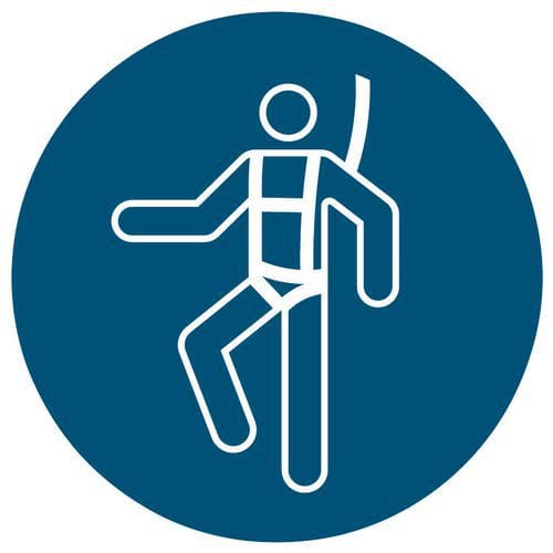 Mandatory sign - Wear a safety harness - Rigid