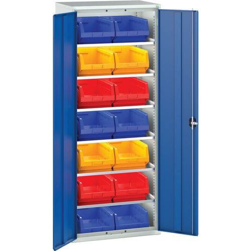 Bott Verso Workshop Storage Cabinet With 14 Bins HxW 2000x800mm