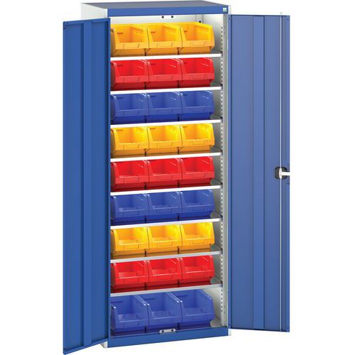 Bott Cubio Workshop Storage Cabinet With 27 Bins HxW 2000x800mm