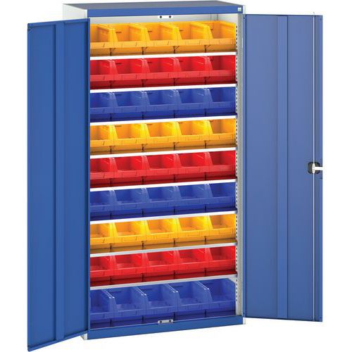 Bott Cubio Workshop Storage Cabinet With 45 Bins HxW 2000x1050mm
