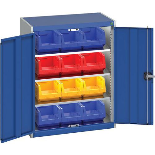 Bott Cubio Workshop Storage Cabinet With 12 Bins HxW 1000x800mm