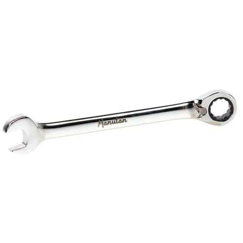 Ratchet combination spanner, 8 to 24 mm - Manutan Expert