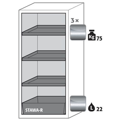 S-CLASSIC90 Cabinet Door support - Retention tray - 596mm - Asecos