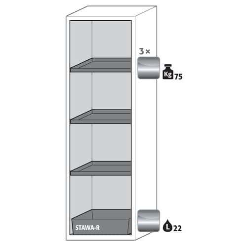 S-CLASSIC90 cabinet - Retention tray - 1968x596mm - Asecos