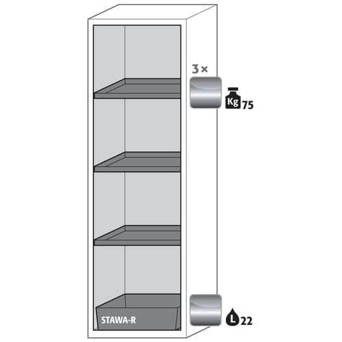 S-CLASSIC90 Cabinet Door support - Retention tray - 596mm - Asecos