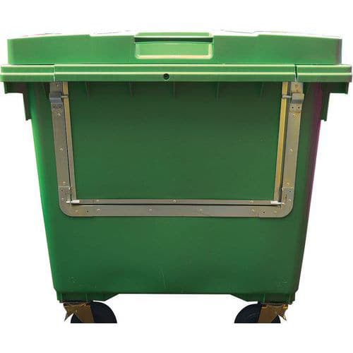 Large Four Wheel Wheelie Bin - Drop Down Front - 660 L Capacity