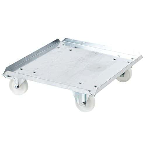 Mobile base - Galvanised - Width 53.8 cm - Manutan Expert