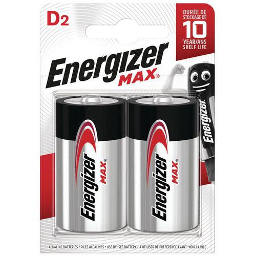 Max D batteries - Pack of 2 - Energizer